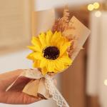 Handmade sunflower soap flower gift box, Teachers' Day souvenir, Valentine's Day present, preserved flowers, dried flowers, small bouquets for sale