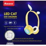 Led Cat Wireless Luminous Bluetooth Headphones For Kids Cartoon Design