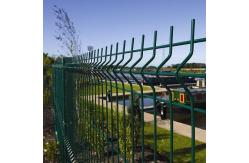 China Green 3D Curvy Welded Wire Mesh Fence with peach posts supplier