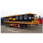 10-12.4m Steel Containerized 3 Axles 40-60 Ton Flatbed Semi Trailer for sale