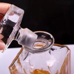 Lead Free Clear Red Wine Decanter , Unique Shaped Whiskey Liquor Glass Set
