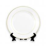 Coated White Sublimation Ceramic Plates With Gold Trim Blanks for sale