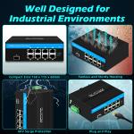 8 Port Gigabit Switch Industrial Ethernet Switch IP40 OEM Factory