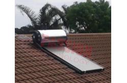 China Rooftop Compact Solar Water Heater Blue Titanium Coating Flat Plate Solar Collector supplier