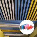 Decor Metal Baffle Ceiling U Shaped Wood Grain Aluminum False Ceiling for sale