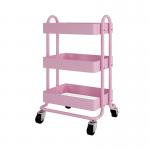 Bathroom Organizer Steel Shelf Rack Utility Rolling Trolley Cart for sale
