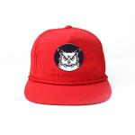 Red Rope Nylon Snapback Cap Hat Custom Made Unstructured Plain Blank for sale