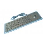 Rugged Rear panel mount dot braille keyboard with 38mm mechanical  trackball
