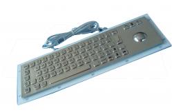 China Rugged Rear panel mount dot braille keyboard with 38mm mechanical  trackball supplier
