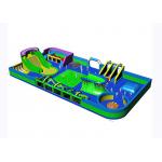 Huge Blue Green 0.55 PVC Tarpaulin Inflatable Theme Park For Children for sale