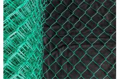 China Galvanized PVC Coated Diamond Mesh Wire Chain Link Fence Roll supplier