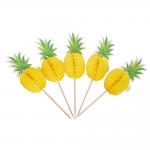 15.5CM Disposable Decorative fruit Pineapple Toothpick Cocktail Picks for sale