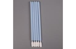 China Blue Handle PP Stick Thermally Bonded Lint Free Cleaning Swab Microfiber Swab supplier