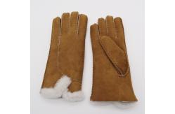 China Wholesale customized original winter Australia sheepskin shearling gloves with real fur cuff supplier