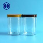 Transparent 500ml Plastic Packaging Jar Screw Lid Custom Logo for sale