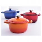 Enamel cast iron stock pot