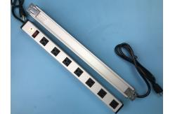 China UL Certificated 7 US Outlet Power Bar With Switch Aluminium Alloy Shell supplier