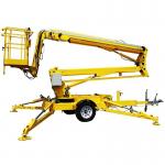 14m High Towable Cherry Picker Articulated Trailer Bucket Lift Folding Arm