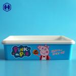Empty  IML Box Custom Labels Thin Wall Plastic Biscuit Containers for sale
