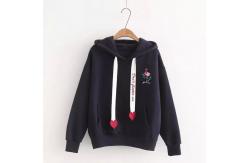 China Knitted Fabric Women'S Oversized Pullover Hoodies Embroidered Custom supplier