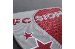 China 3D Embossed Logo High Frequency TPU Custom Clothing Patches supplier