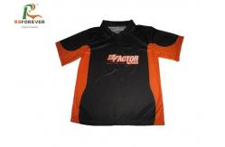 China Promotional Custom Printed Polo Shirts Short Sleeve With Mesh Polyester Material supplier