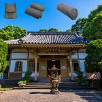 Architectural Temple Japanese Clay Roof Tiles Antique for sale