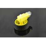 Remote Control Car Parts Robot Car Wheel With 5V - 10V DC Gear Motor for sale