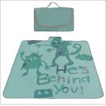 Foldable Picnic Floor Mat , Outdoor Picnic Blanket Waterproof Backing