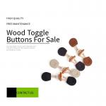 Dual Hole 14L Wooden Toggle Buttons For Overcoat for sale