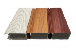 China Wooden Grain Transfer 6063 Aluminium Window Extrusion Profile supplier