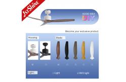China DC Ceiling Fan With Remote Control Solid Wood Blades High-Speed supplier