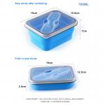 Rectangle Collapsible Silicone Bento Box For Kids