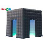 Oxford Cloth LED Inflatable Photo Booth Double Middle Door Camera Booths for sale