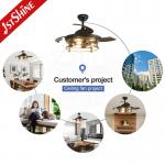 42 inches Invisible Blade Ceiling Fan  Farmhouse Style With Light