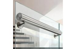 China Heavy-Duty Stainless Steel Handrails with Flat Saddle Design for Glass Fencing supplier