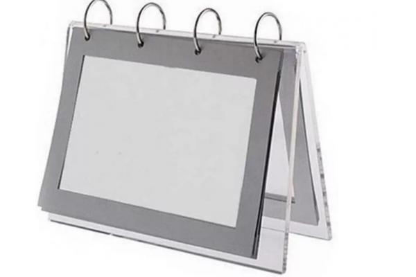 Custom Clear Acrylic Calendar Display Stand Double Sided Picture Frame