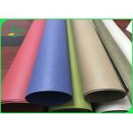 Fiber Pulp Tear Resistance Red & Blue Washable Kraft Paper Fabric For Wallets for sale