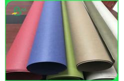 China Fiber Pulp Tear Resistance Red & Blue Washable Kraft Paper Fabric For Wallets supplier