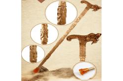 China Animal Head Handmade Wooden Walking Sticks 90cm Custom Sizes supplier