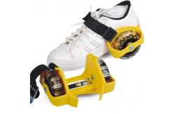 China YOBANG yellow Kids Lighted Heel Skate Rollers Adjustable Two Wheels Skate Shoes supplier