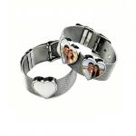 Heart Shape Stainless Steel Sublimation Charm Bracelet Blanks Cuff Bracelet for sale