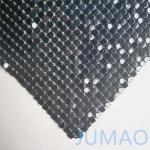 Black Backdrop Metal Sequin Curtains Silver Sheer Drapes For Home Decor for sale