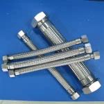 Construction Stainless Steel Single Wire Braided Pipe Corrugated Flexible Metal Hose With Fitting for sale