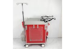 China Multiple Drawers Red First Aid Trolley Comprehensive Medical Equipment Storage supplier