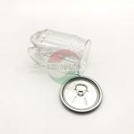 250ml Cylinder Transparent Plastic Soft Drink Cans With Lid SGS FDA QS for sale