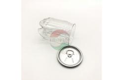 China 250ml Cylinder Transparent Plastic Soft Drink Cans With Lid SGS FDA QS supplier