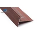 F Shaped T6 Aluminum Stair Nosing Edge Trim Wood Grain Surface Treatment Powder Coating for sale