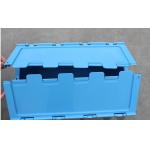 Big plastic nested and stacked storage boxes and bins