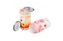 China Transparent Plastic Soda Drink Can 350ml With Aluminum Lid supplier